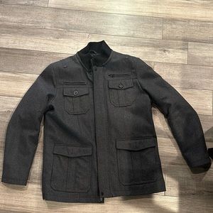 GUESS men's wool jacket w/ down fleece insulation.